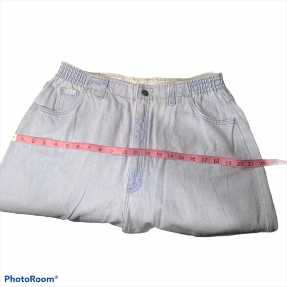 VINTAGE LEE Mom Jeans 16 31" Light Wash Plus - Picture 6 of 8